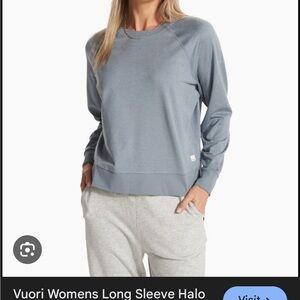 Vuori Women's Halo Sweatshirt - Heather Blue